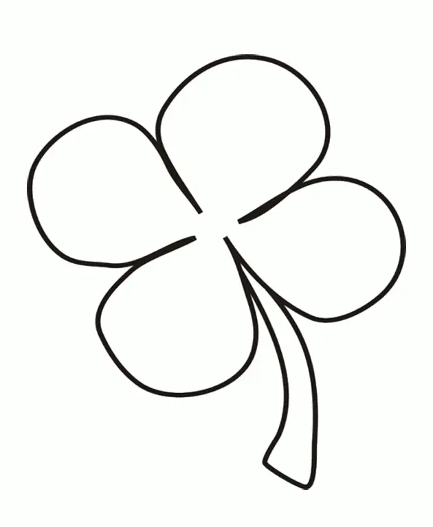 4 Leaf Clover Coloring Pages 8
