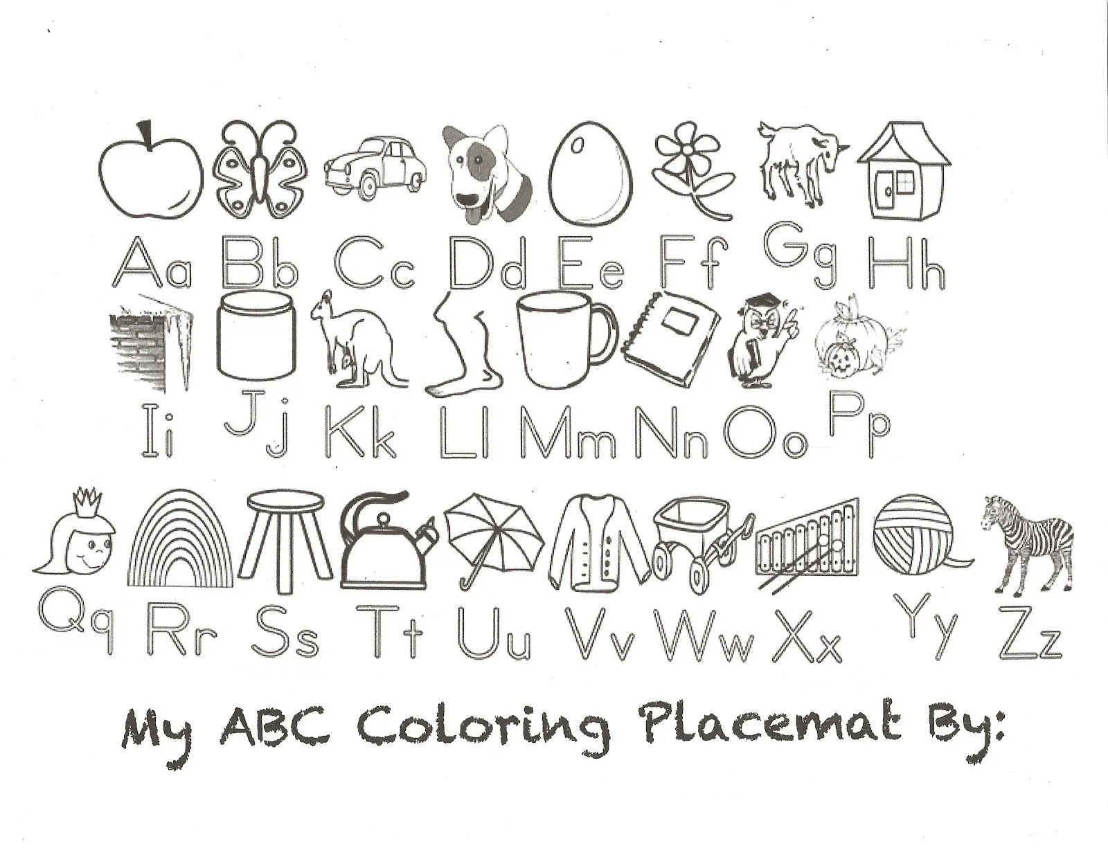ABC Coloring Pages 17
