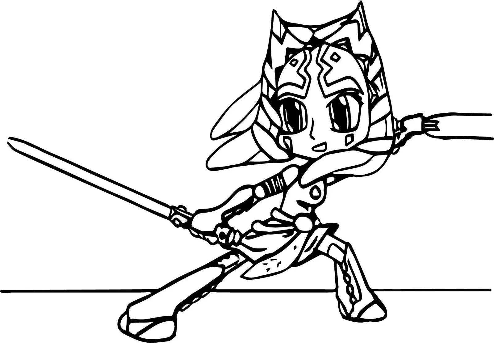 Ahsoka Para Colorear 16