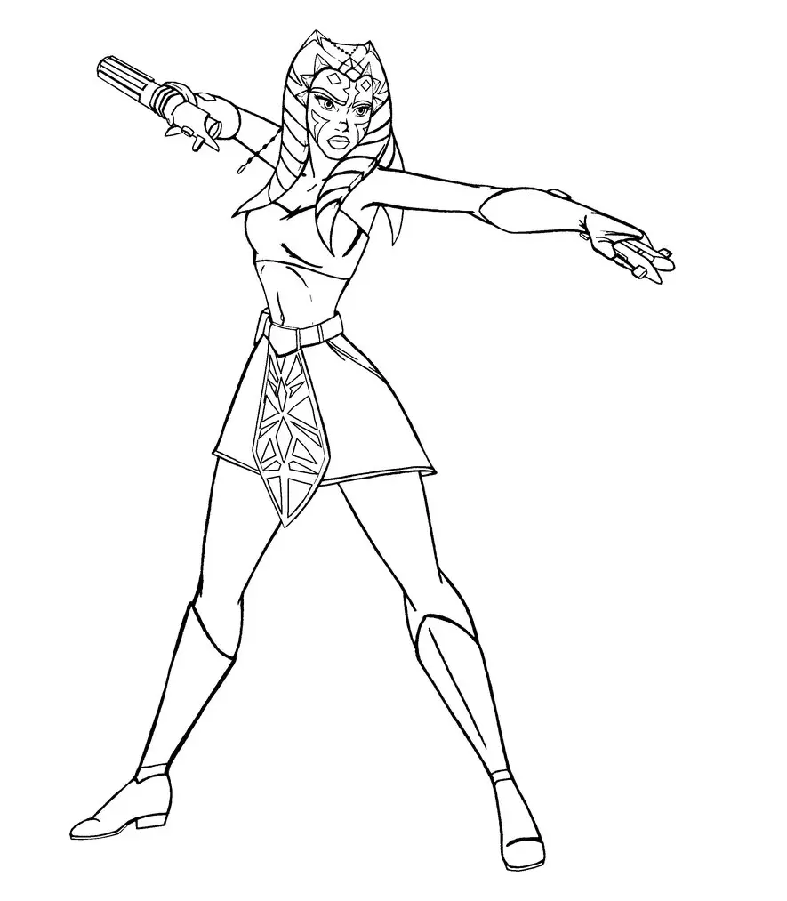 Ahsoka Para Colorear 2
