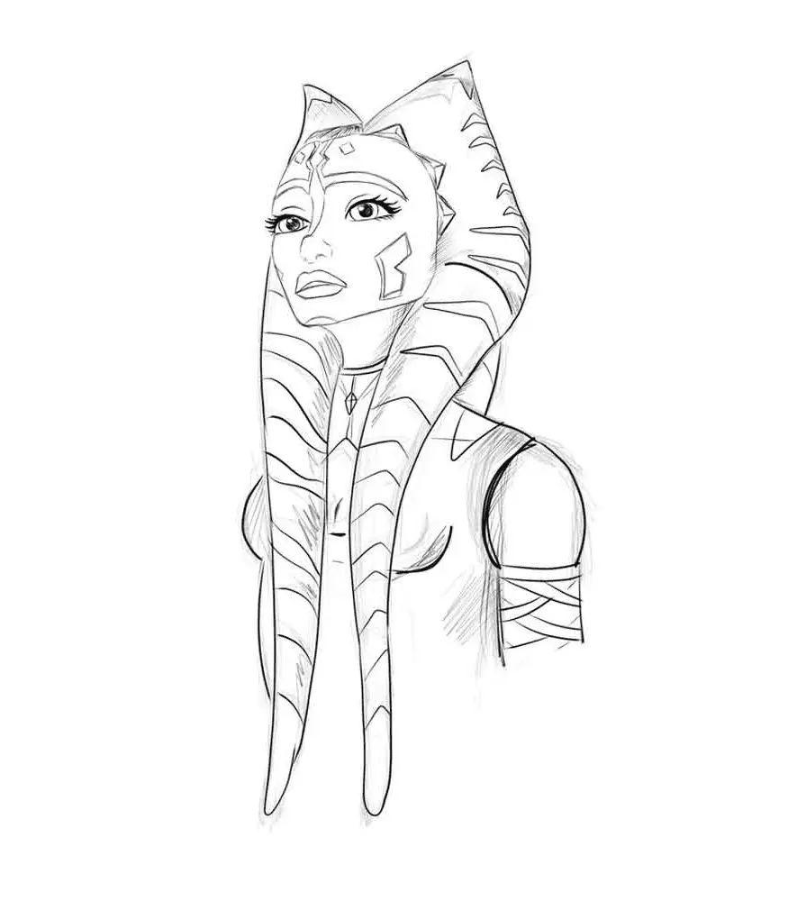 Ahsoka Para Colorear 22