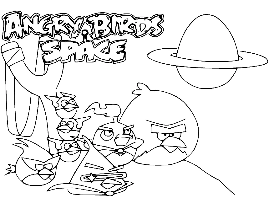 Angry Birds Space Para Colorear 10