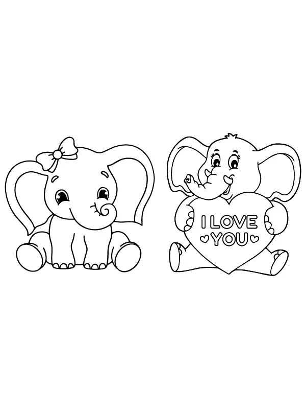 Desenhos de Animais Dos Namorados Para Colorir 1