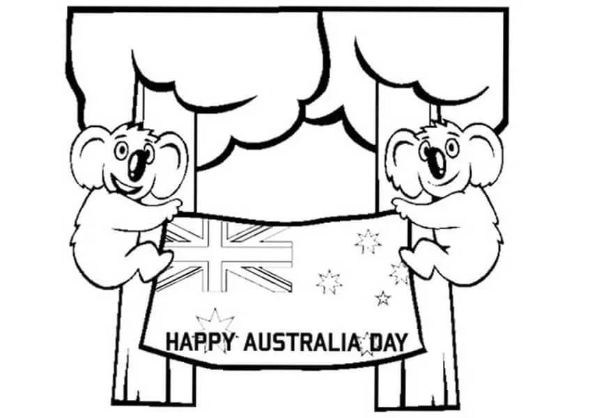 Desenhos de Australia Para Colorir 14