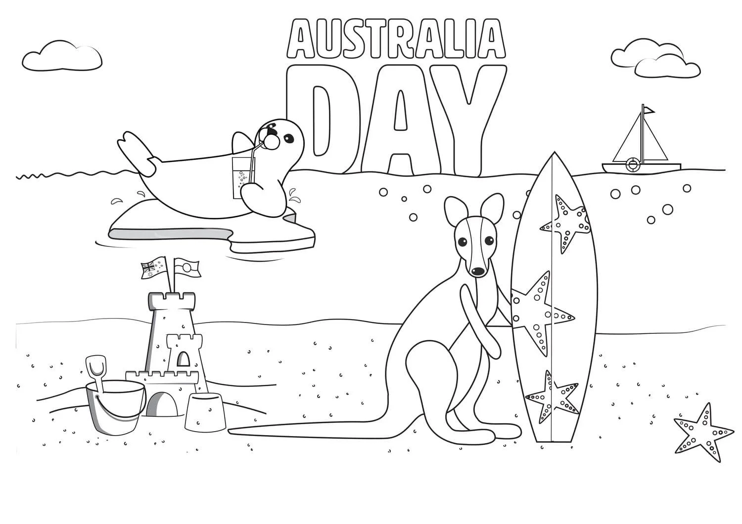 Desenhos de Australia Para Colorir 20