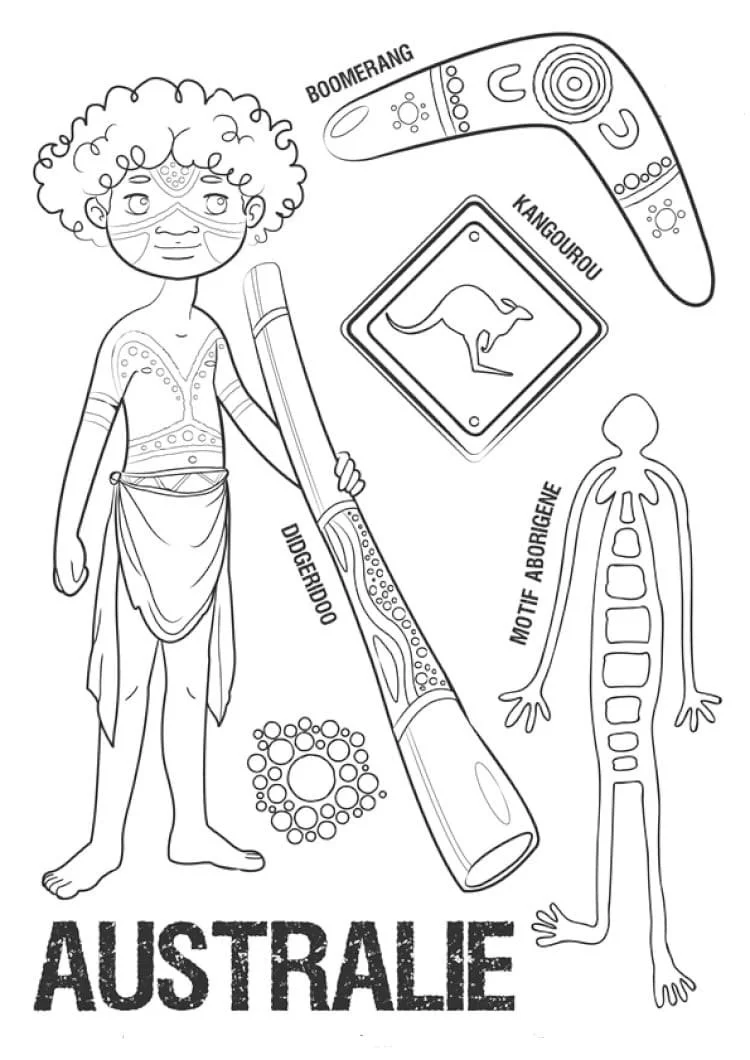 Desenhos de Australia Para Colorir 24