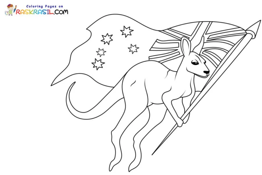 Desenhos de Australia Para Colorir 29