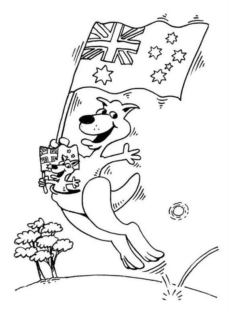 Desenhos de Australia Para Colorir 34
