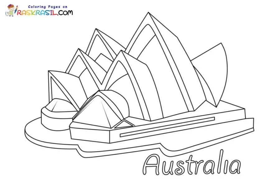 Desenhos de Australia Para Colorir 4