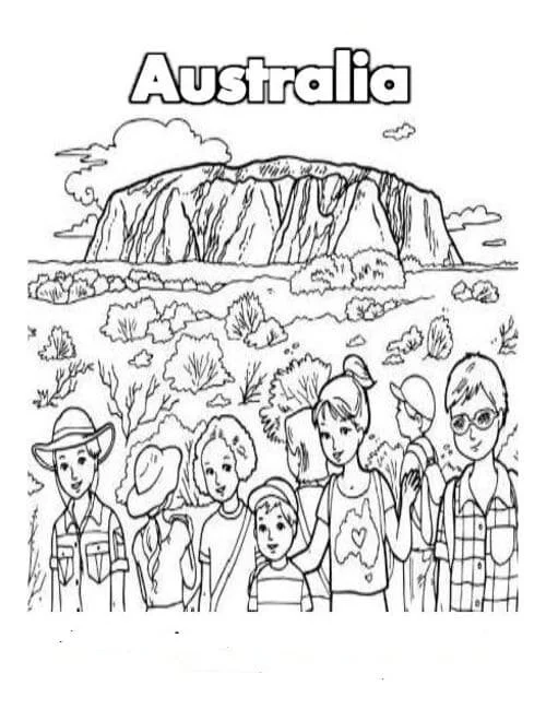 Desenhos de Australia Para Colorir 44