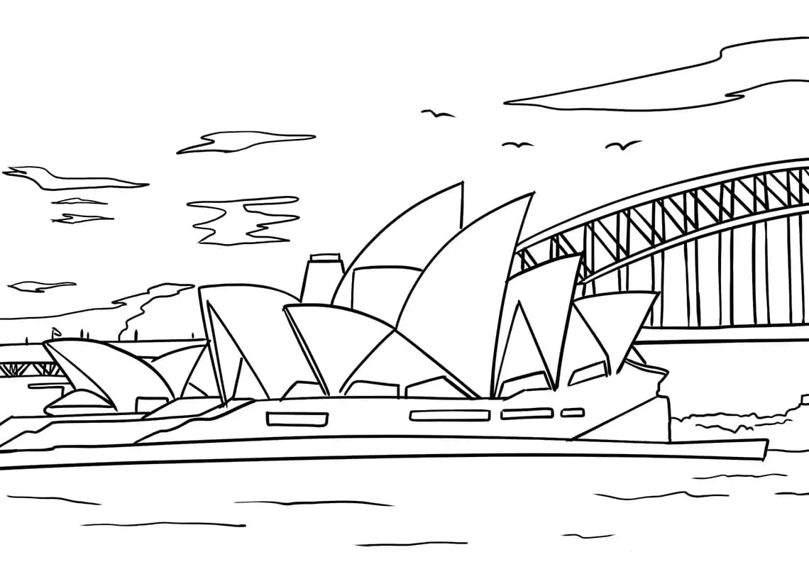 Desenhos de Australia Para Colorir 47