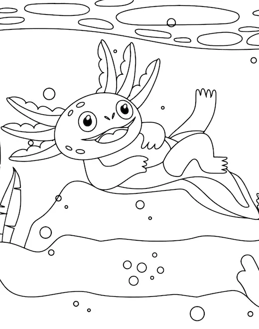 Axolotl Coloring Pages