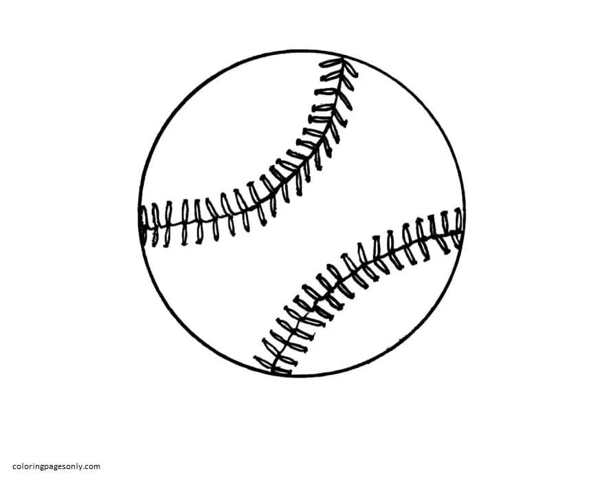 Desenhos de Basebol Para Colorir 9