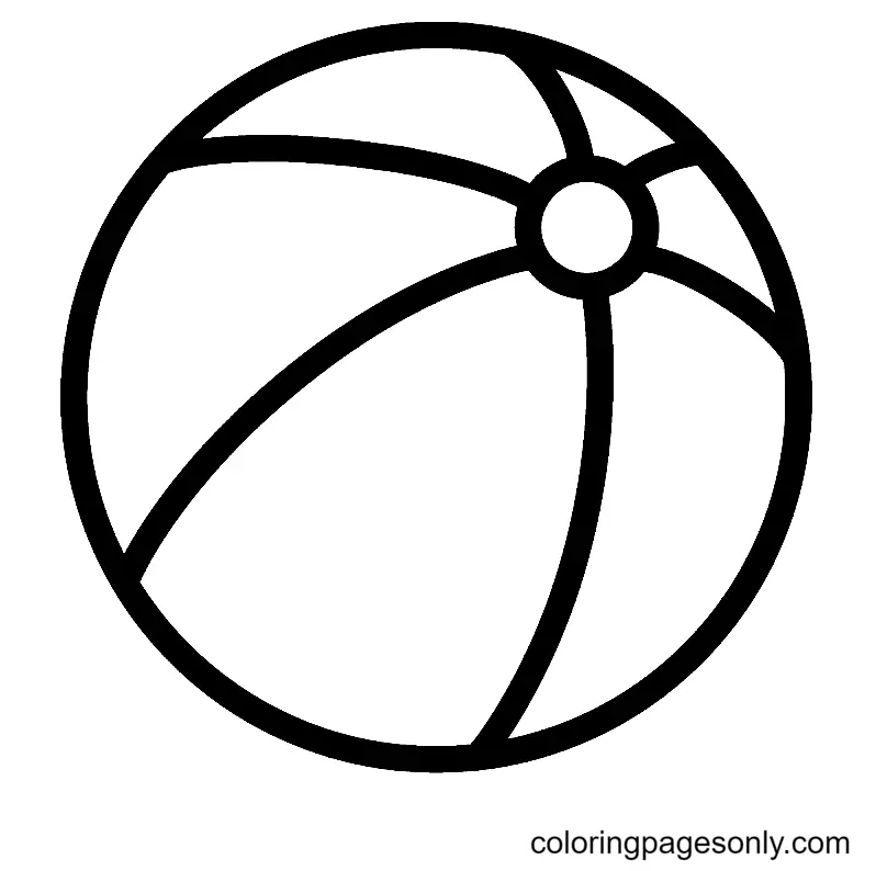 Beach Ball Coloring Pages 4