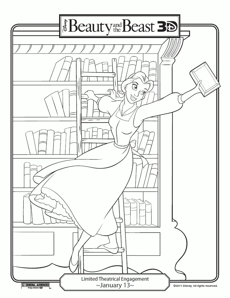 La Bella Y La Bestia Para Colorear 35