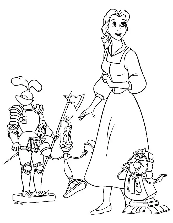 La Bella Y La Bestia Para Colorear 5