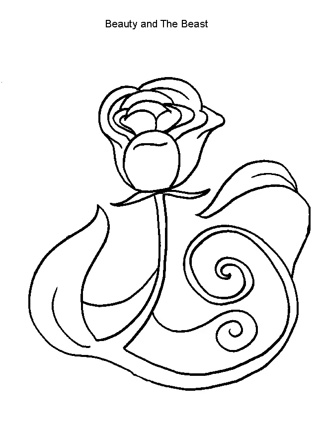 La Bella Y La Bestia Para Colorear 50