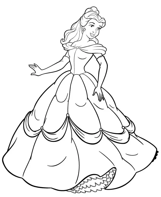 Belle Coloring Pages 11