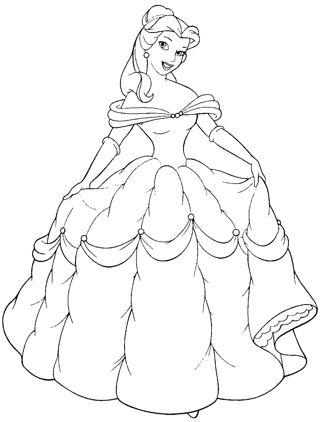 Belle Coloring Pages 4