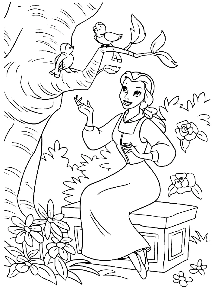 Belle Coloring Pages 43