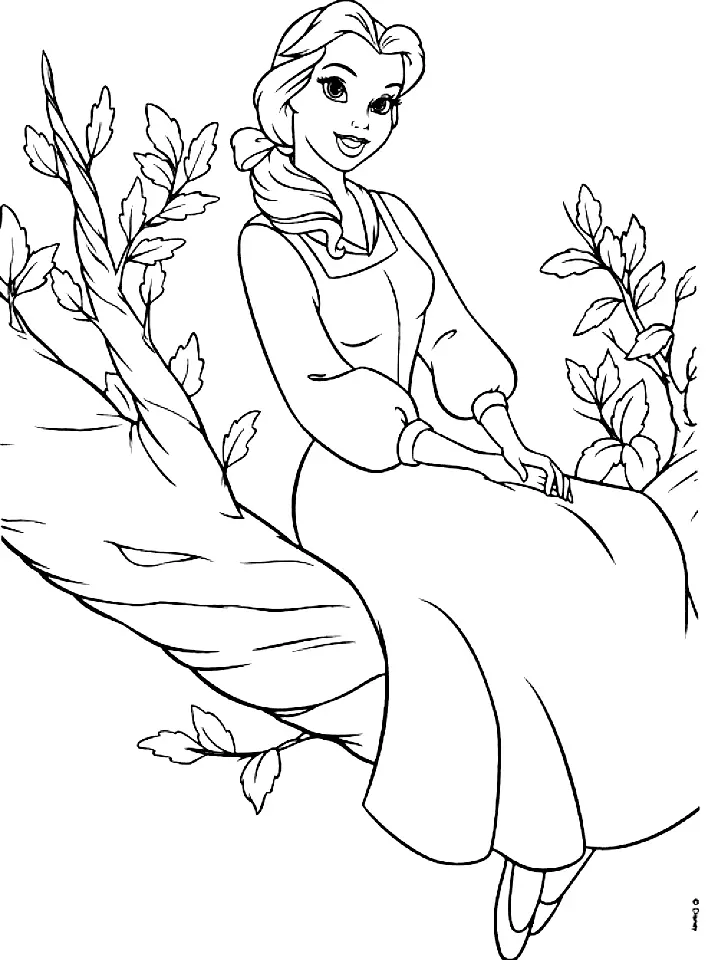 Belle Coloring Pages 51
