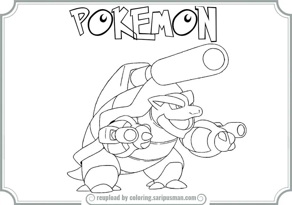 Blastoise Coloring Pages 15