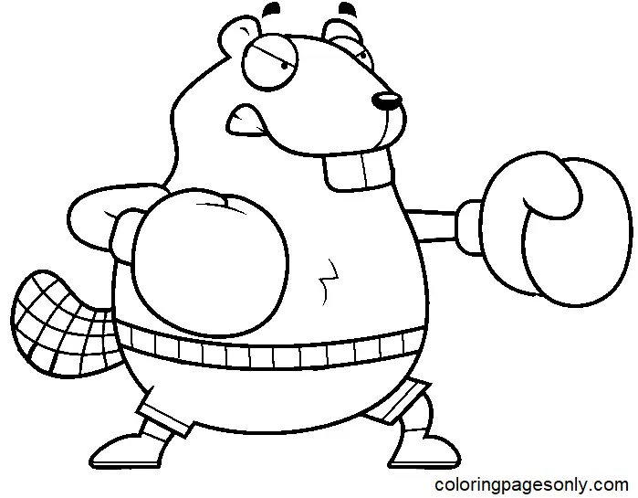 Desenhos de Boxe Para Colorir 19