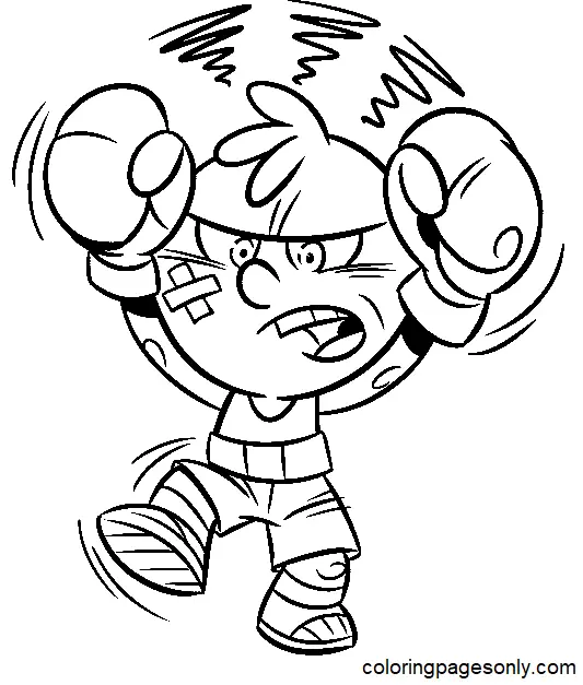 Desenhos de Boxe Para Colorir 24