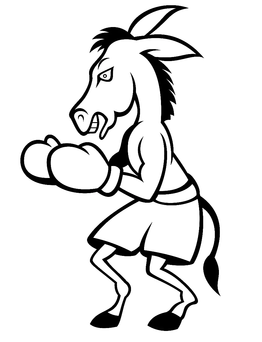 Desenhos de Boxe Para Colorir 25