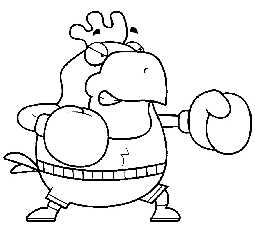 Desenhos de Boxe Para Colorir 31