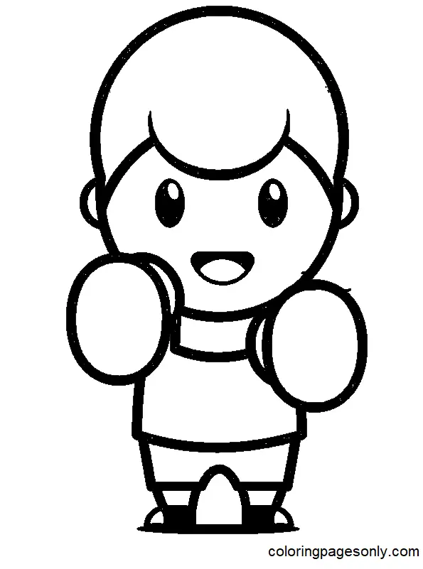 Desenhos de Boxe Para Colorir 34