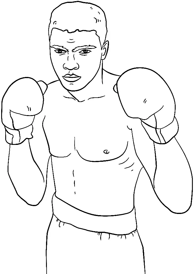 Desenhos de Boxe Para Colorir 4