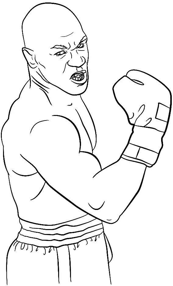 Desenhos de Boxe Para Colorir 5