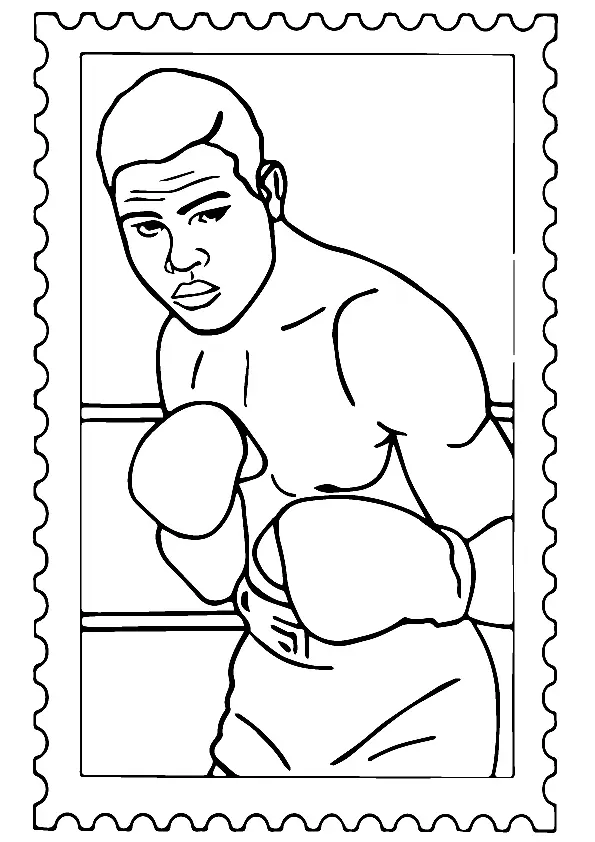 Desenhos de Boxe Para Colorir 6