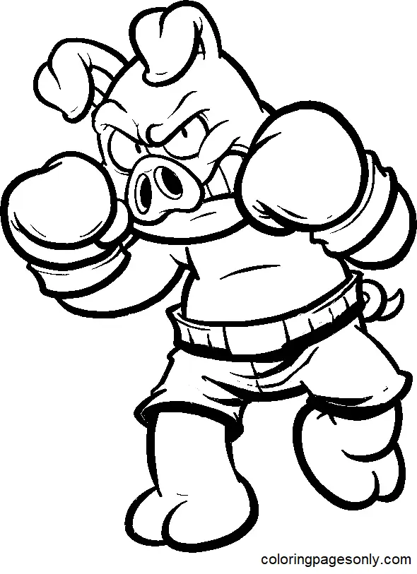 Desenhos de Boxe Para Colorir 8