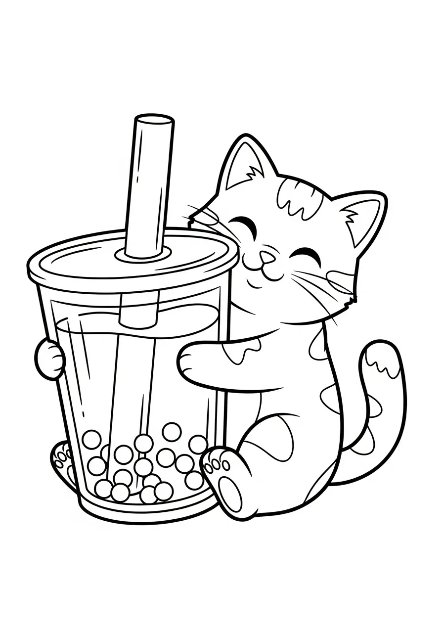 Bubble Tea Ausmalbilder 10