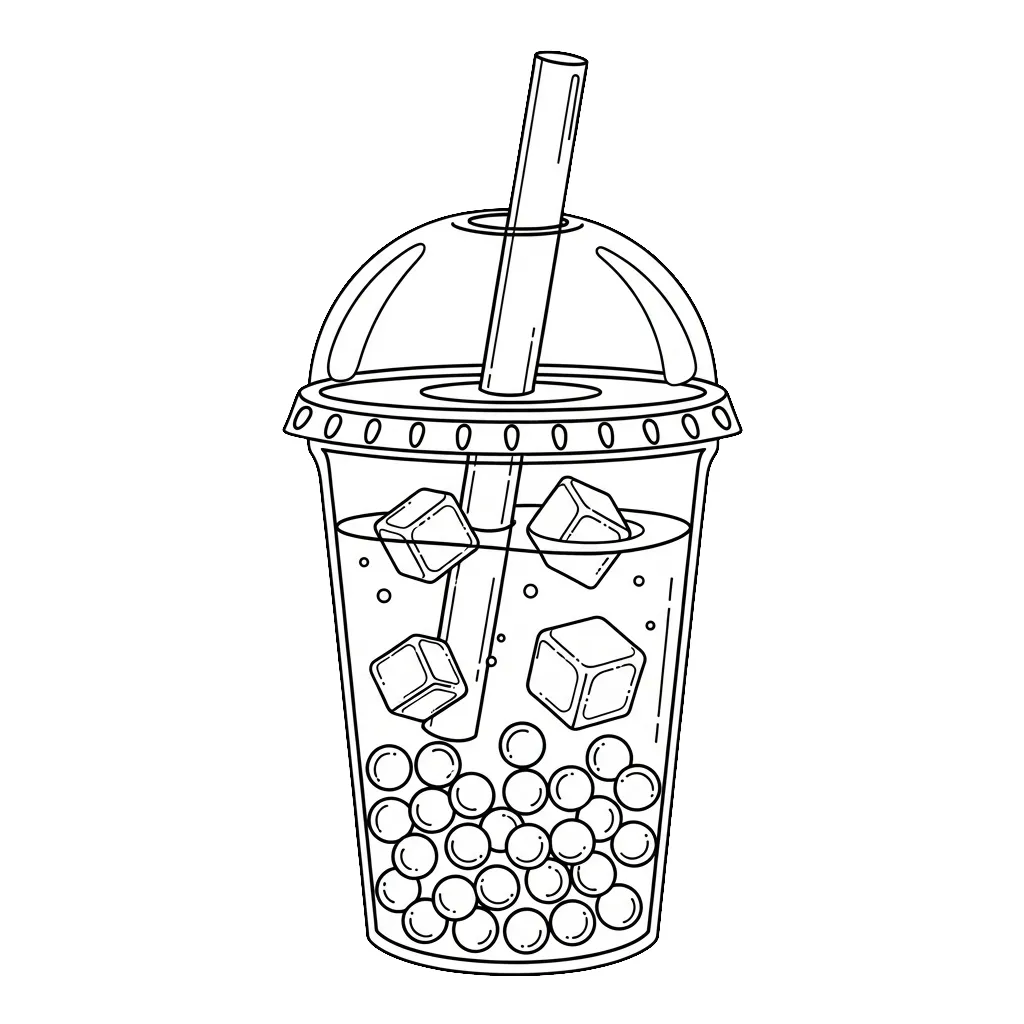 Bubble Tea Ausmalbilder 16