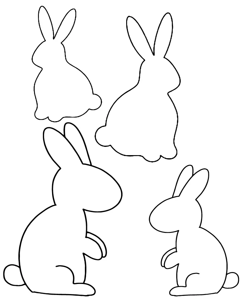 Modelos de coelho Para Colorir 4