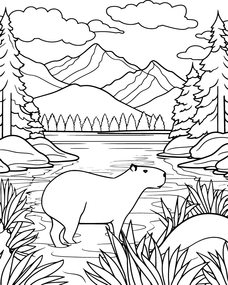 Capybara Ausmalbilder 3