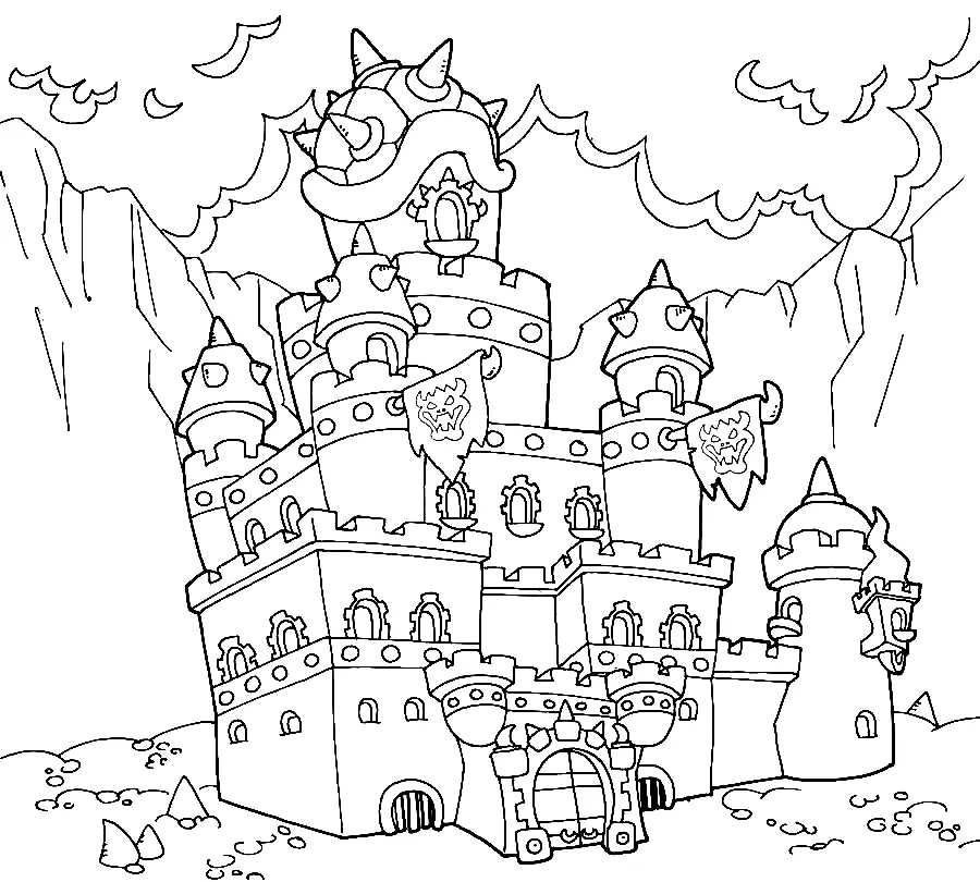 Desenhos de Castelo Para Colorir 10