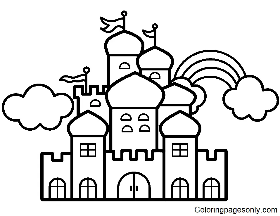 Desenhos de Castelo Para Colorir 15