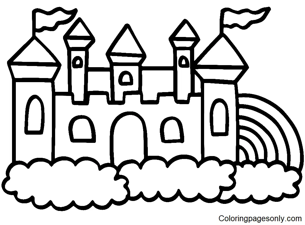 Desenhos de Castelo Para Colorir 18