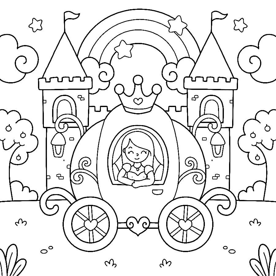 Desenhos de Castelo Para Colorir 19
