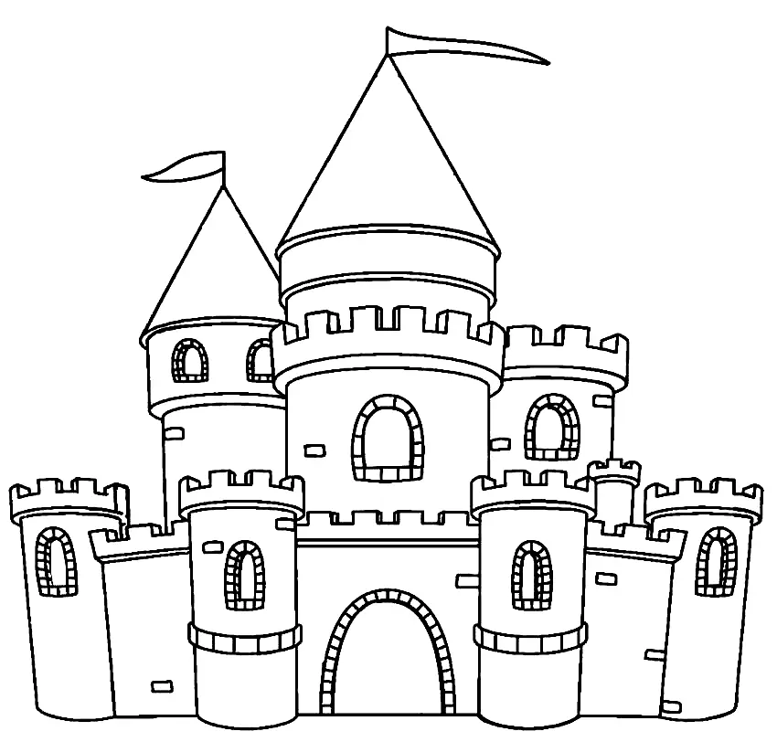 Desenhos de Castelo Para Colorir 23