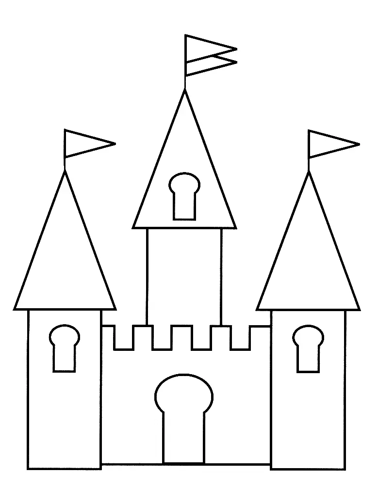 Desenhos de Castelo Para Colorir 38