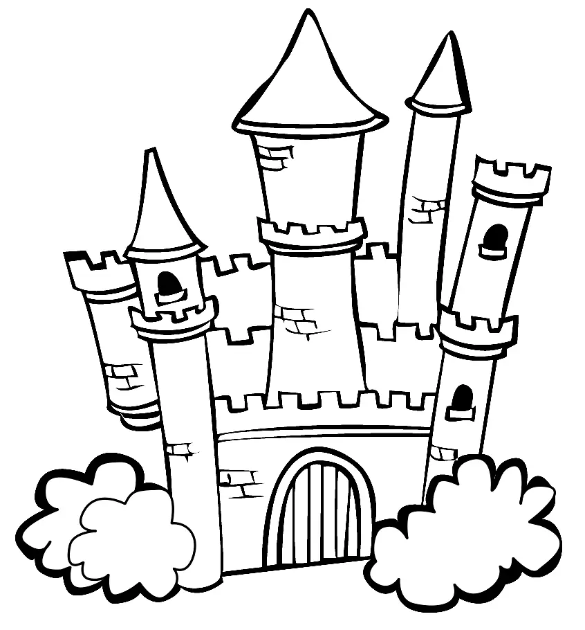 Desenhos de Castelo Para Colorir 39