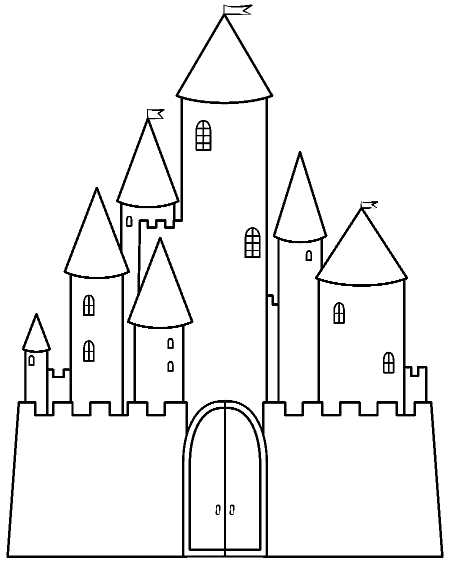 Desenhos de Castelo Para Colorir 55