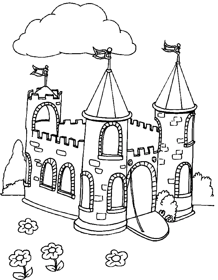 Desenhos de Castelo Para Colorir 58