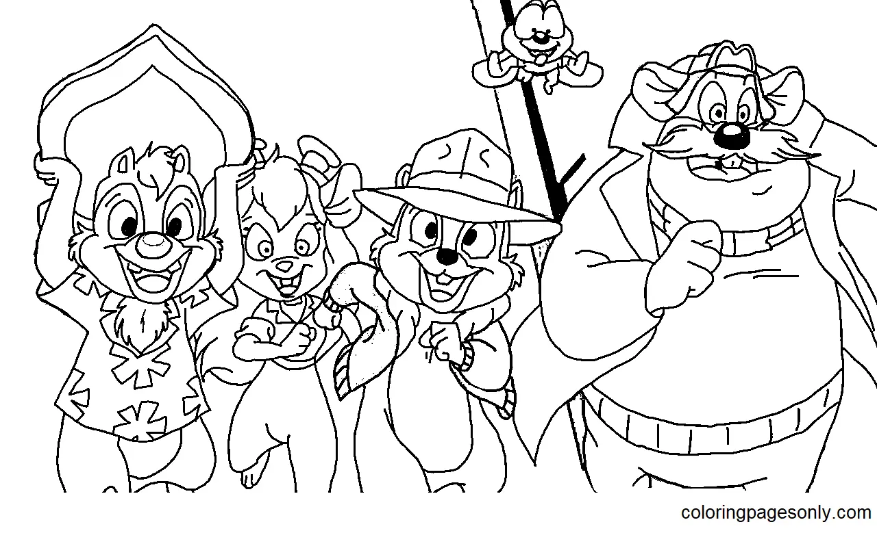 Chip and Dale Rescue Rangers Coloring Pages 3