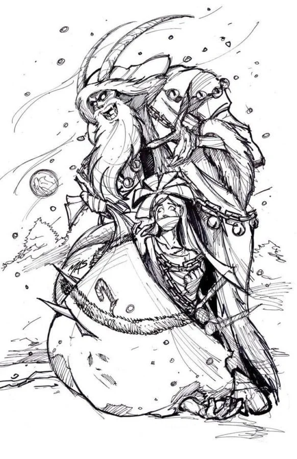 Weihnachts-Krampus-Ausmalbilder 26